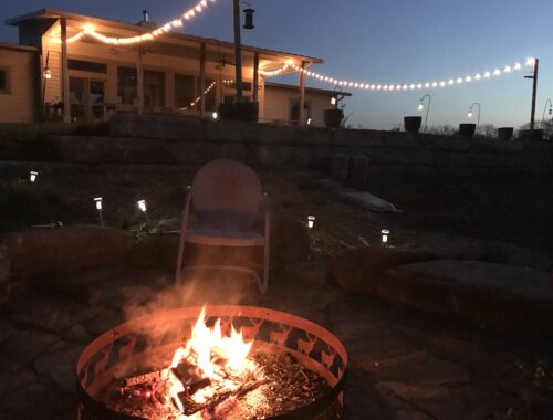 fire in fire pit